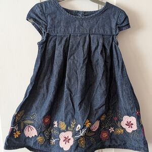 Artisan NY Embroidered Floral Denim Dress